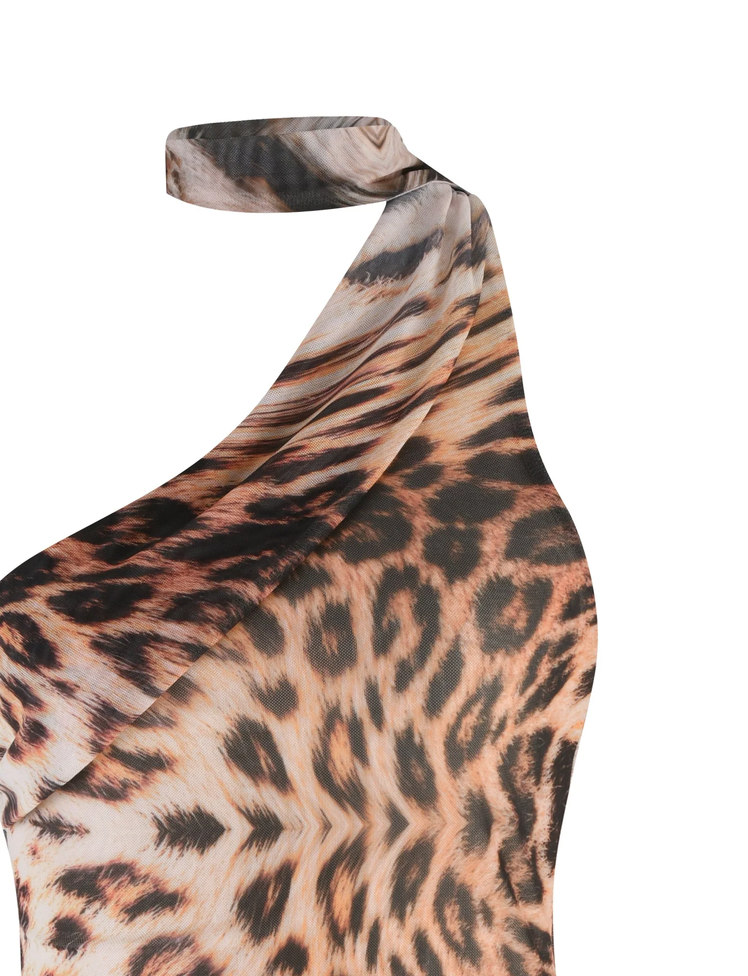 ALLIRA MESH MINI DRESS 2.0 - NEUTRAL : LEOPARD : LEOPARD HAZE - Image 10