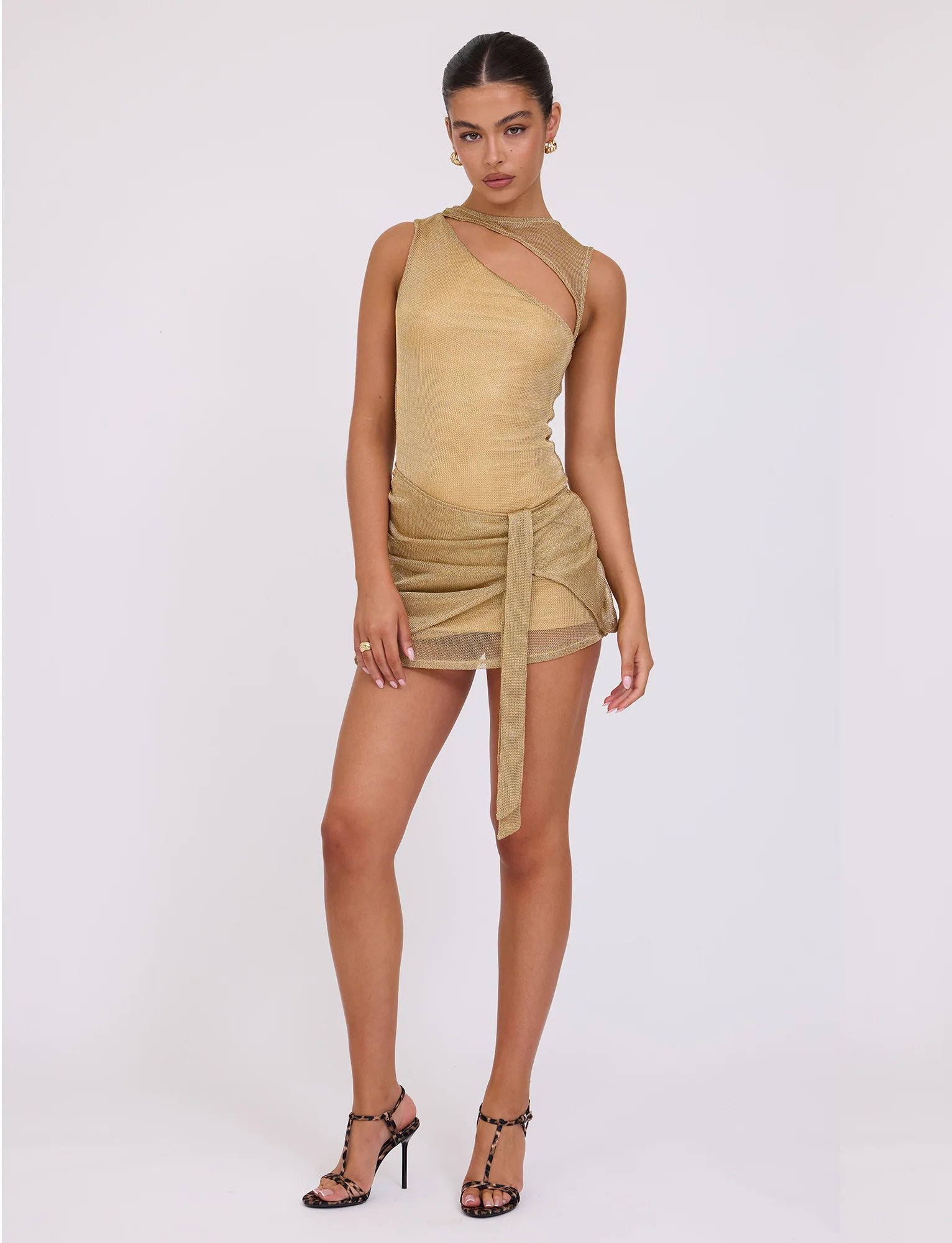 AZELMA DRESS - GOLD - Image 3