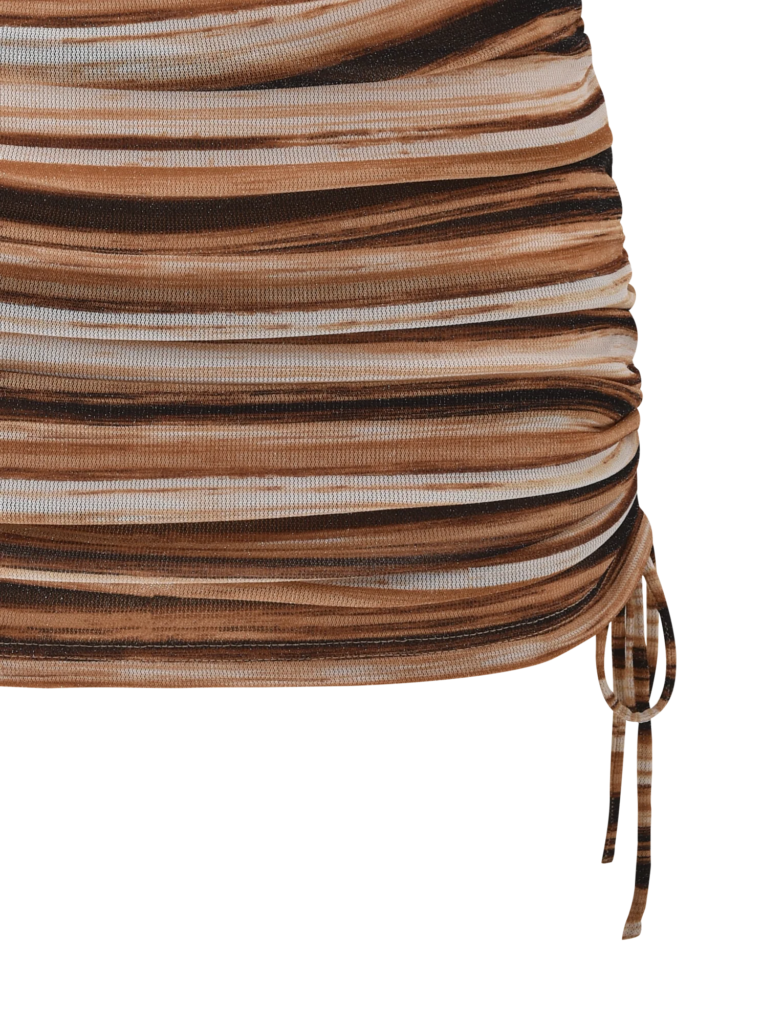 BRAELYN MINI SKIRT  - BROWN STRIPE - Image 8