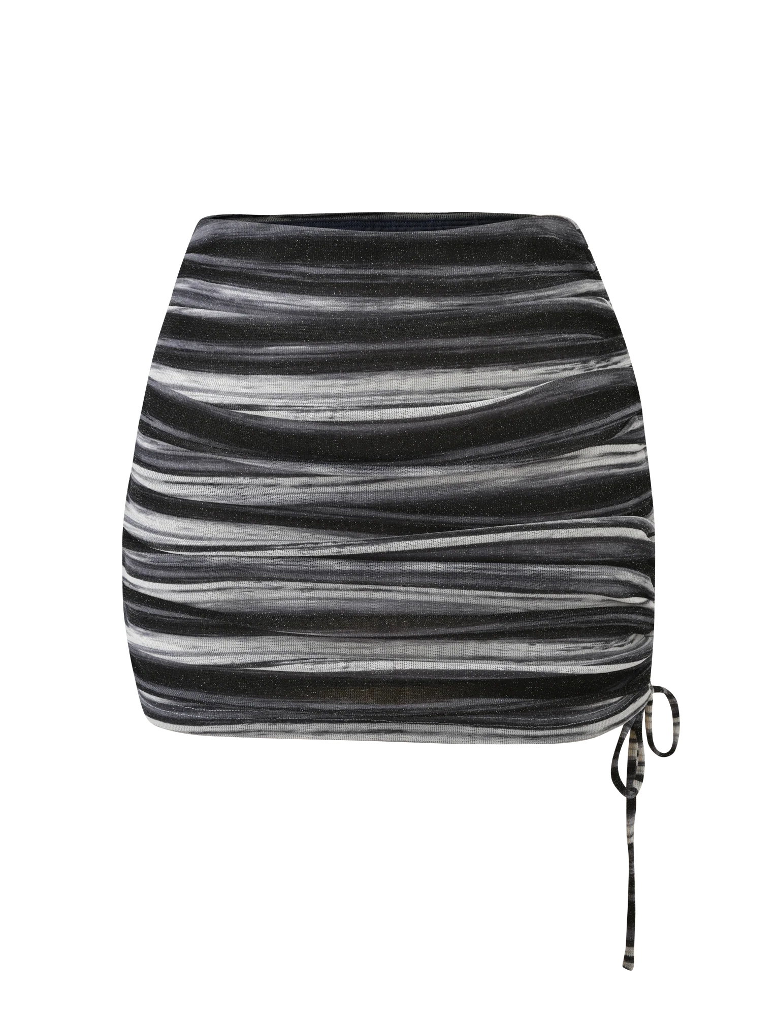 BRAELYN MINI SKIRT - GREY STRIPE - Image 8