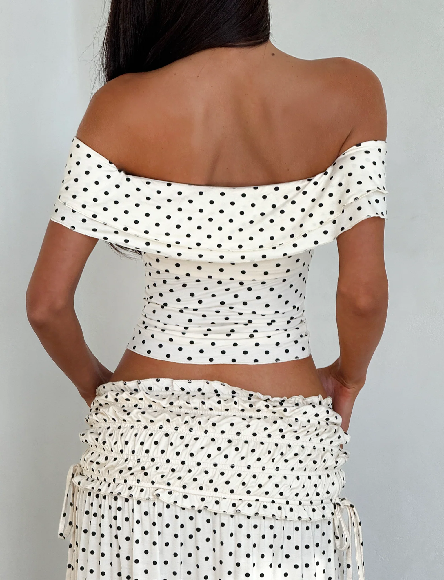 DENALI MAXI SKIRT - CREAM DOT - Image 7