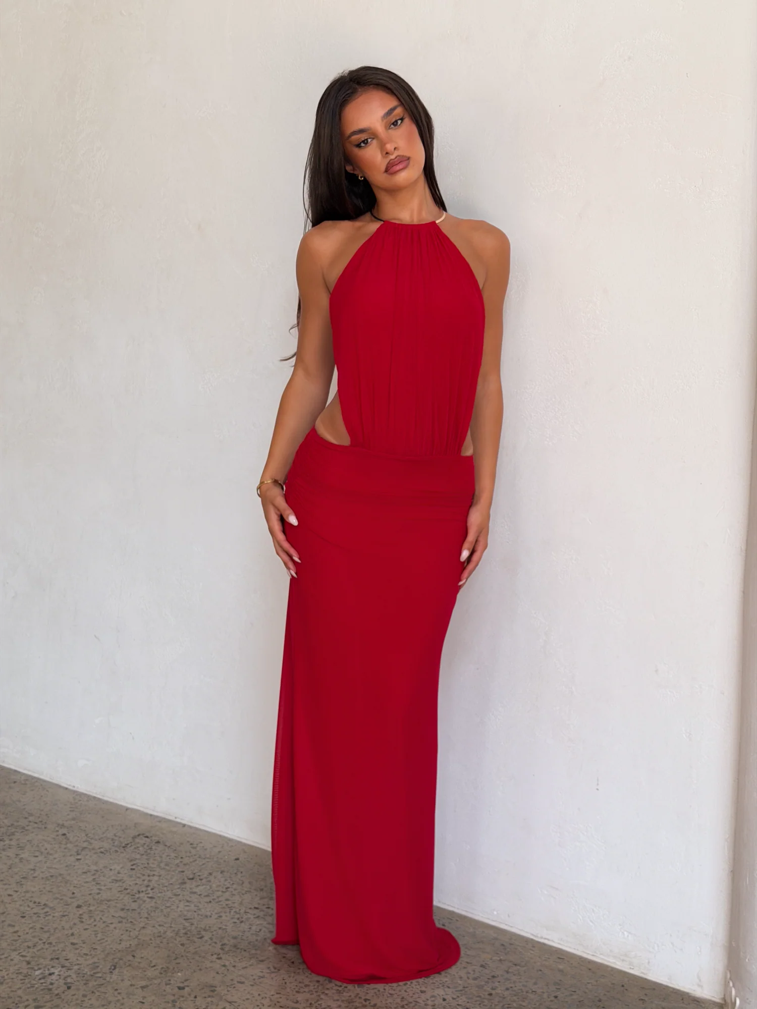EVANNA MAXI DRESS - RED - Image 4
