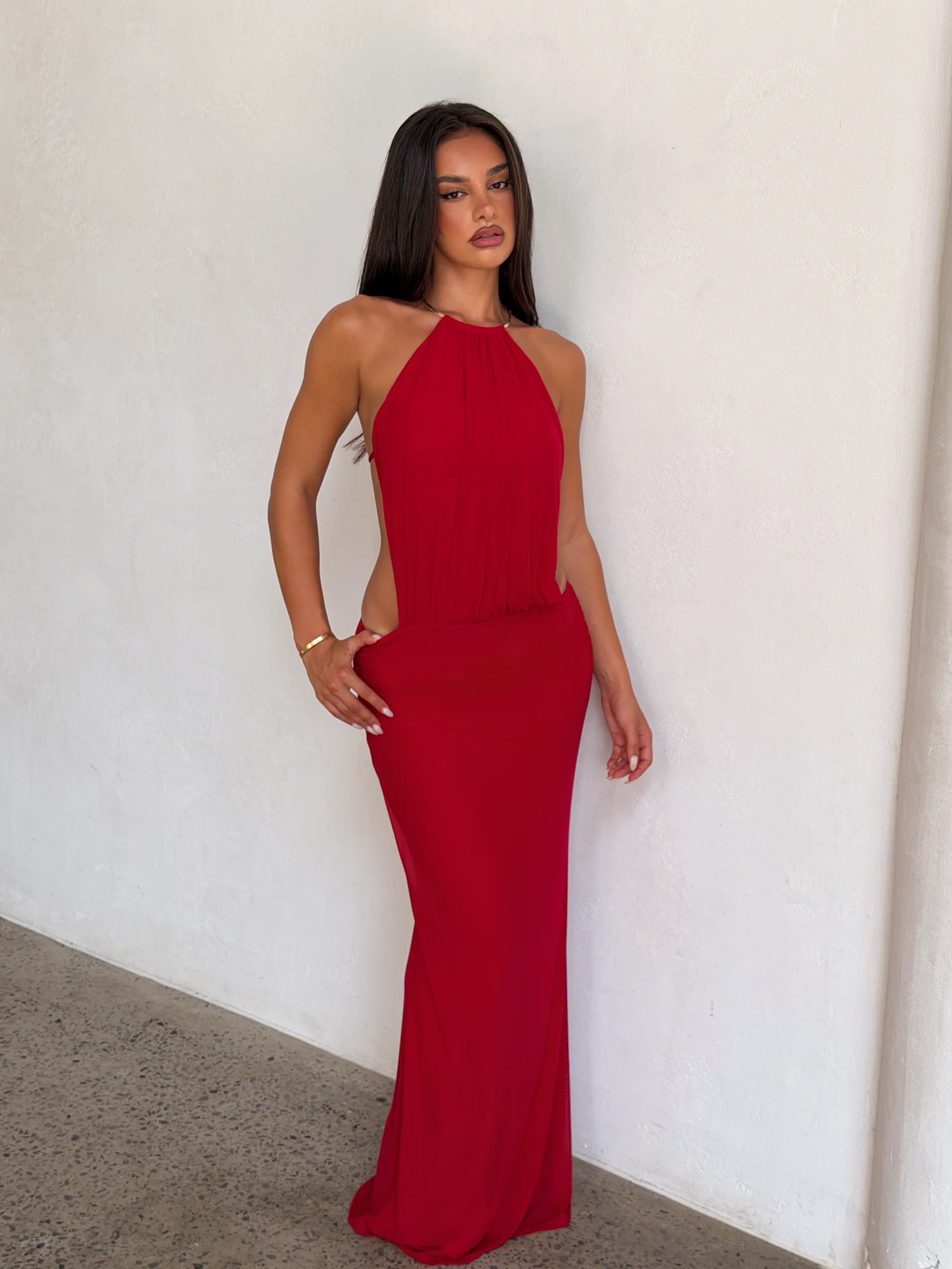 EVANNA MAXI DRESS - RED - Image 5