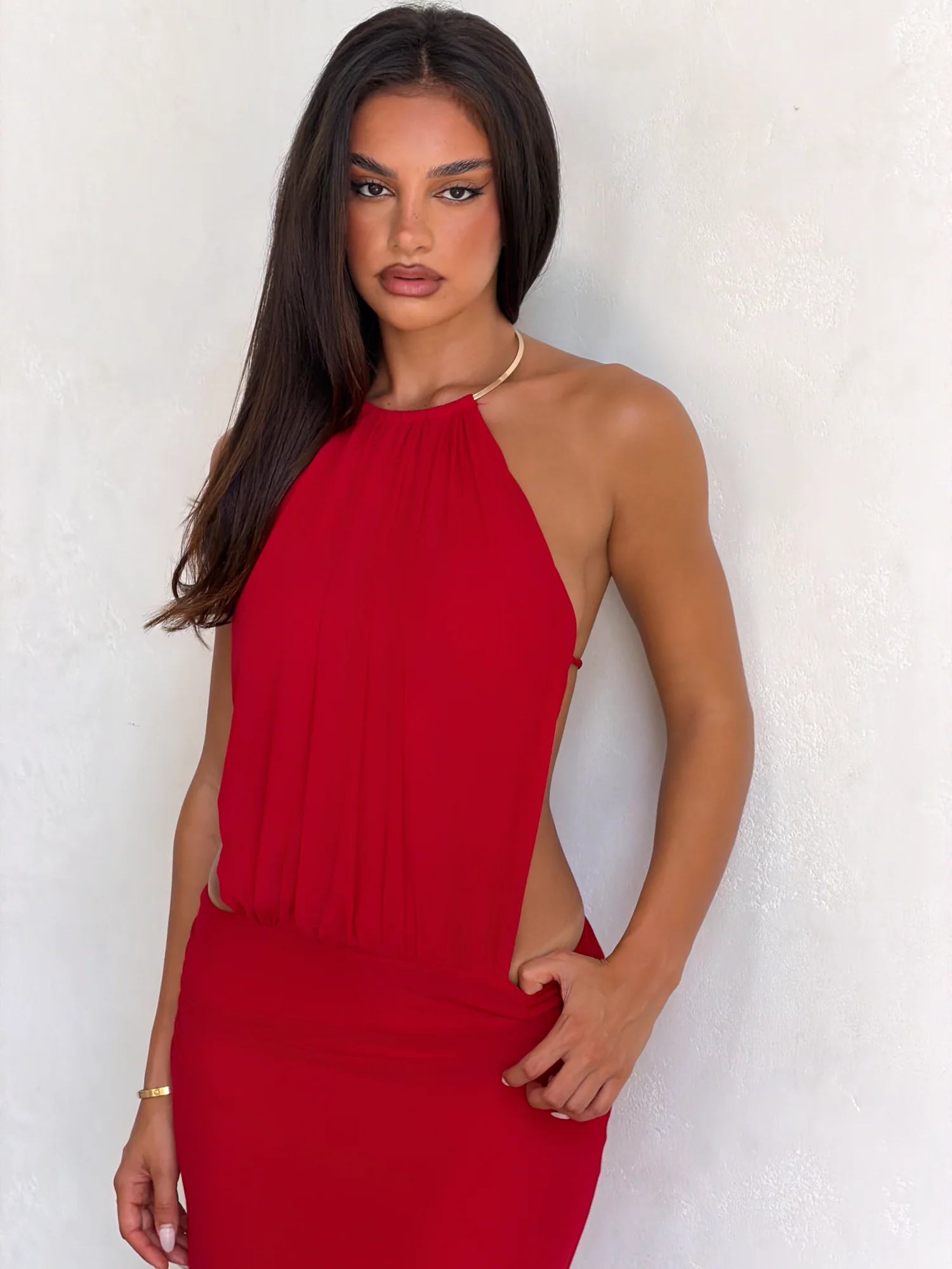 EVANNA MAXI DRESS - RED - Image 6
