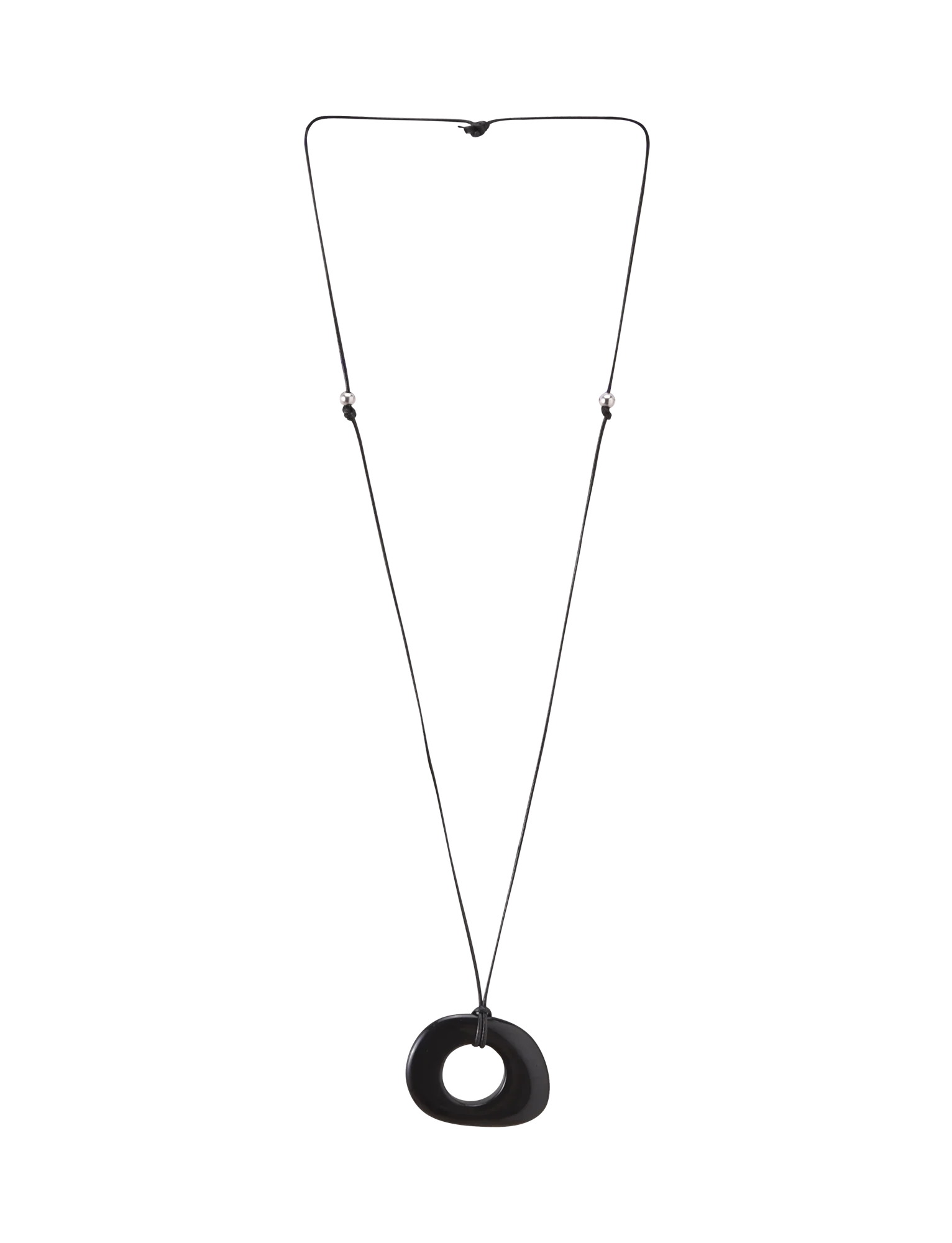 FAELLA PENDANT NECKLACE - BLACK - Image 3