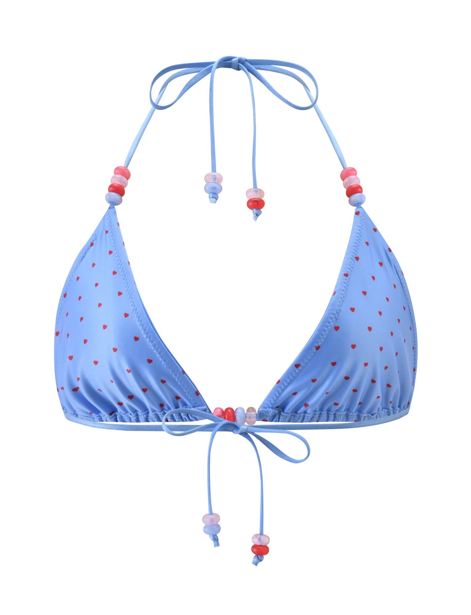 FINLEA BIKINI TOP - BLUE HEART POLKA DOT - Image 8