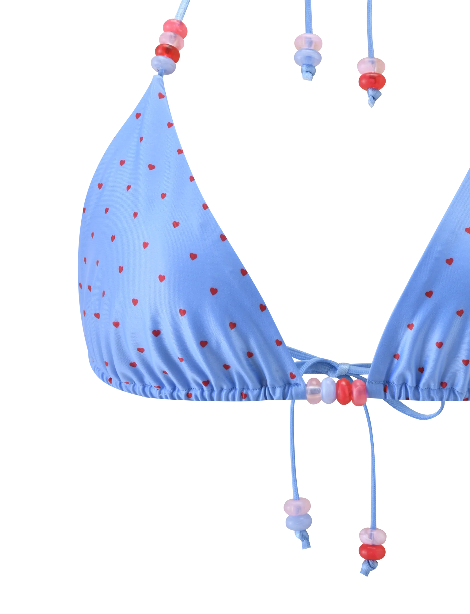 FINLEA BIKINI TOP - BLUE HEART POLKA DOT - Image 9