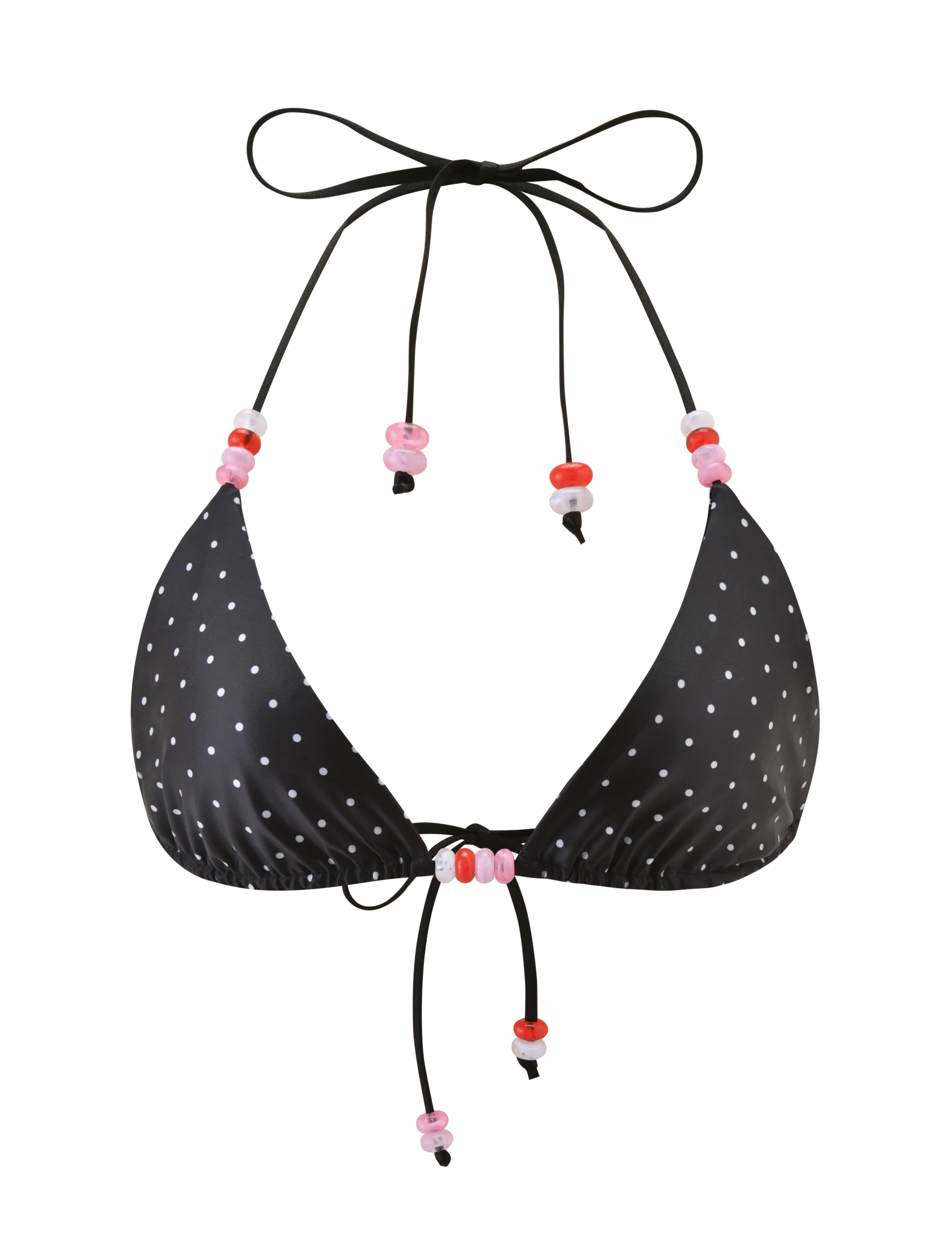 FINLEA BIKINI TOP - POLKA DOT BLACK CREAM - Image 7