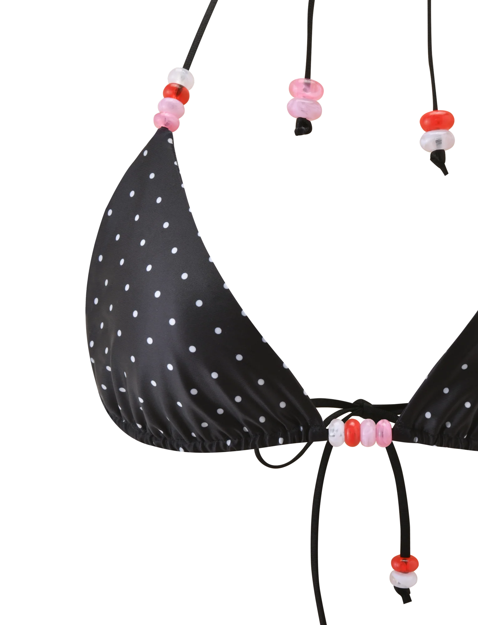 FINLEA BIKINI TOP - POLKA DOT BLACK CREAM - Image 9