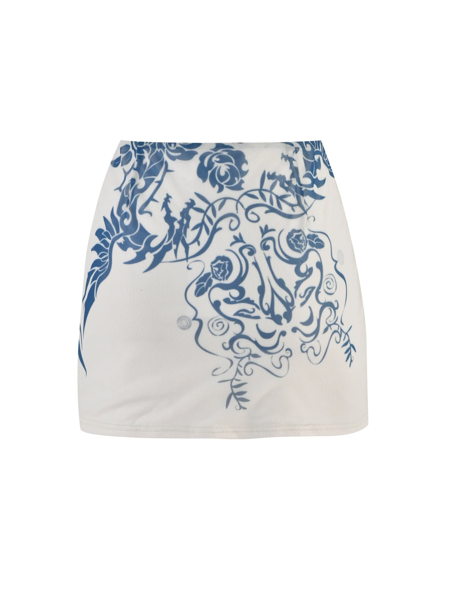 FINOLA MESH MINI SKIRT - BLUE : TATTOO : TATTOO PRINT - Image 10