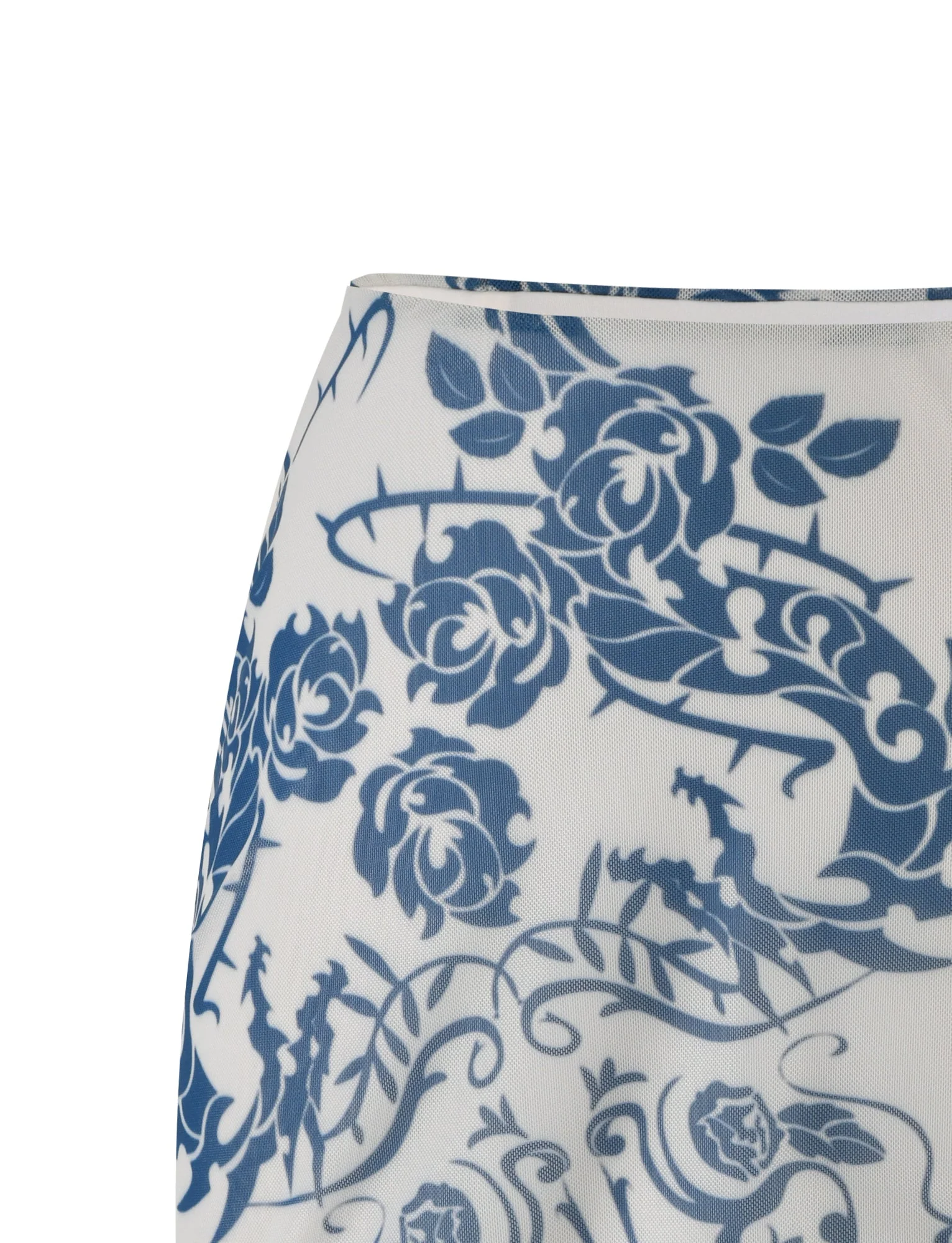 FINOLA MESH MINI SKIRT - BLUE : TATTOO : TATTOO PRINT - Image 11