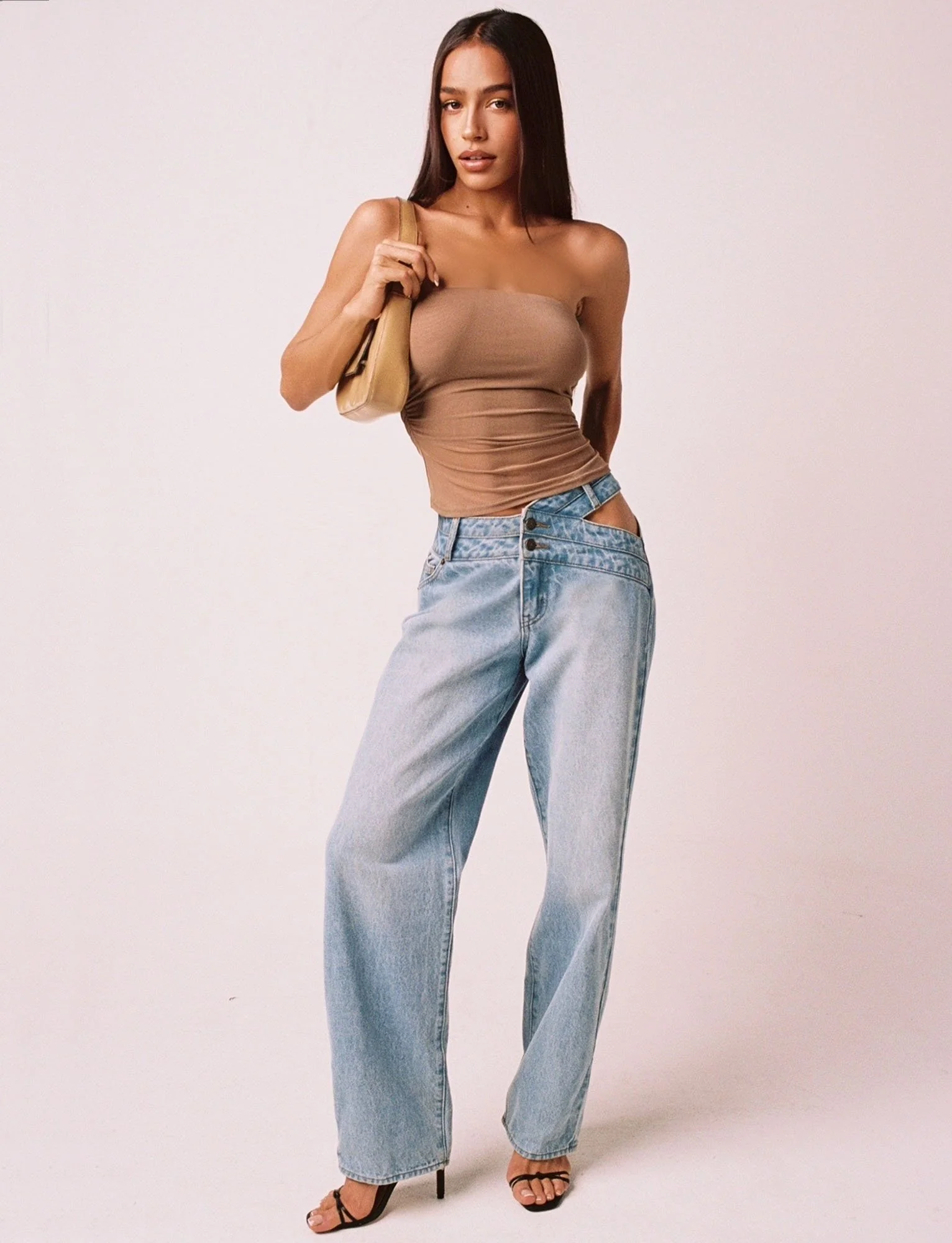 HARRIETT TUBE TOP - TAN - Image 8