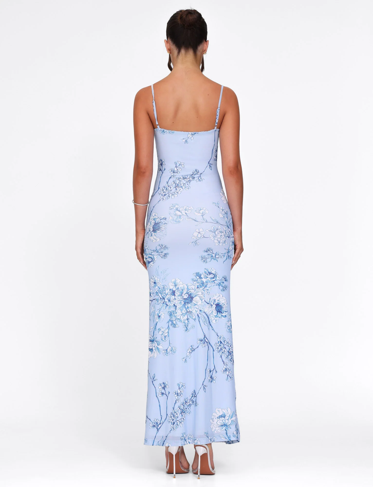 JULIANNA DRESS - BLUE : FLORAL : CERAMIC FLORAL - Image 3