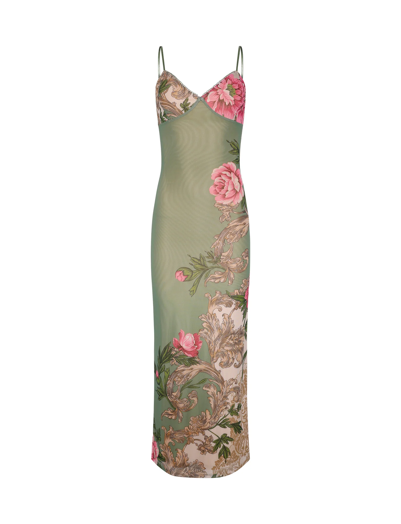 JULIANNA DRESS - GREEN : FLORAL : ROCCOCO FLORAL - Image 7