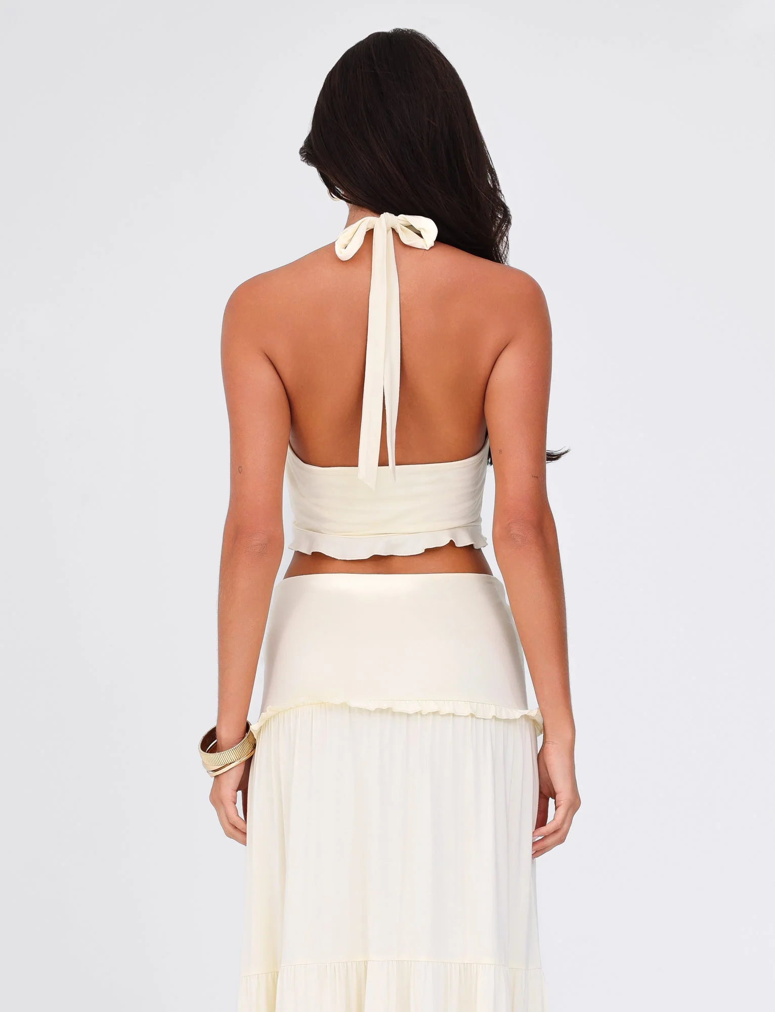 KATYA HALTER TOP - WHITE : CREAM - Image 4