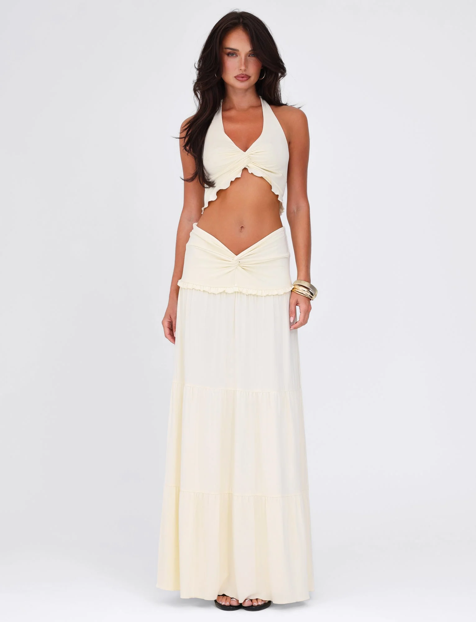 KATYA HALTER TOP - WHITE : CREAM - Image 5