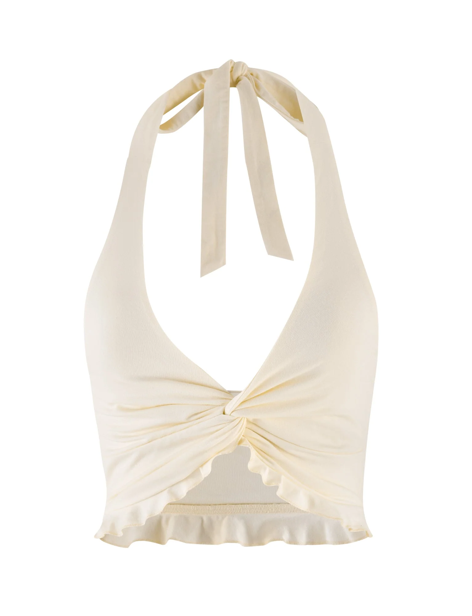 KATYA HALTER TOP - WHITE : CREAM - Image 8