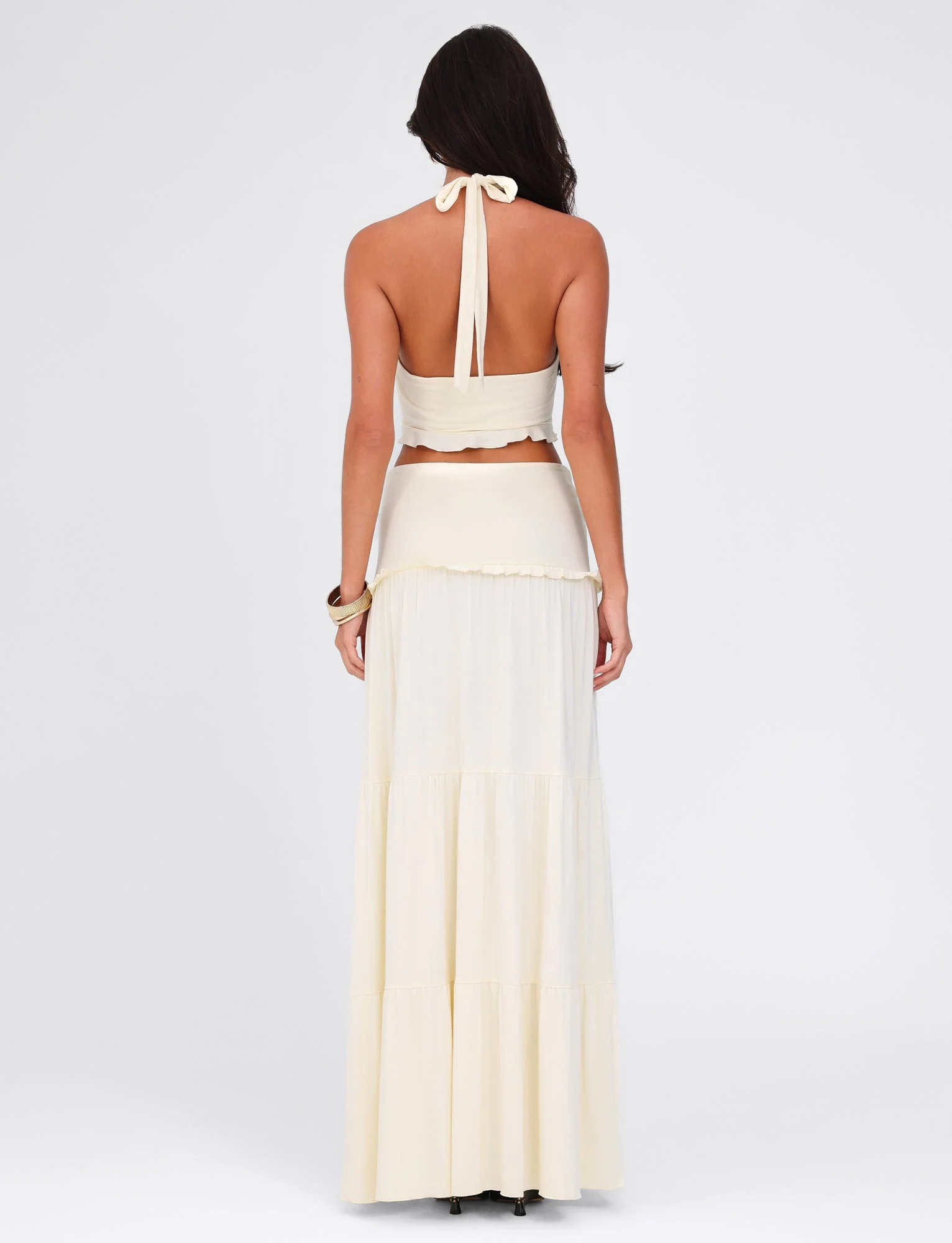 KATYA MAXI SKIRT - WHITE : CREAM - Image 4