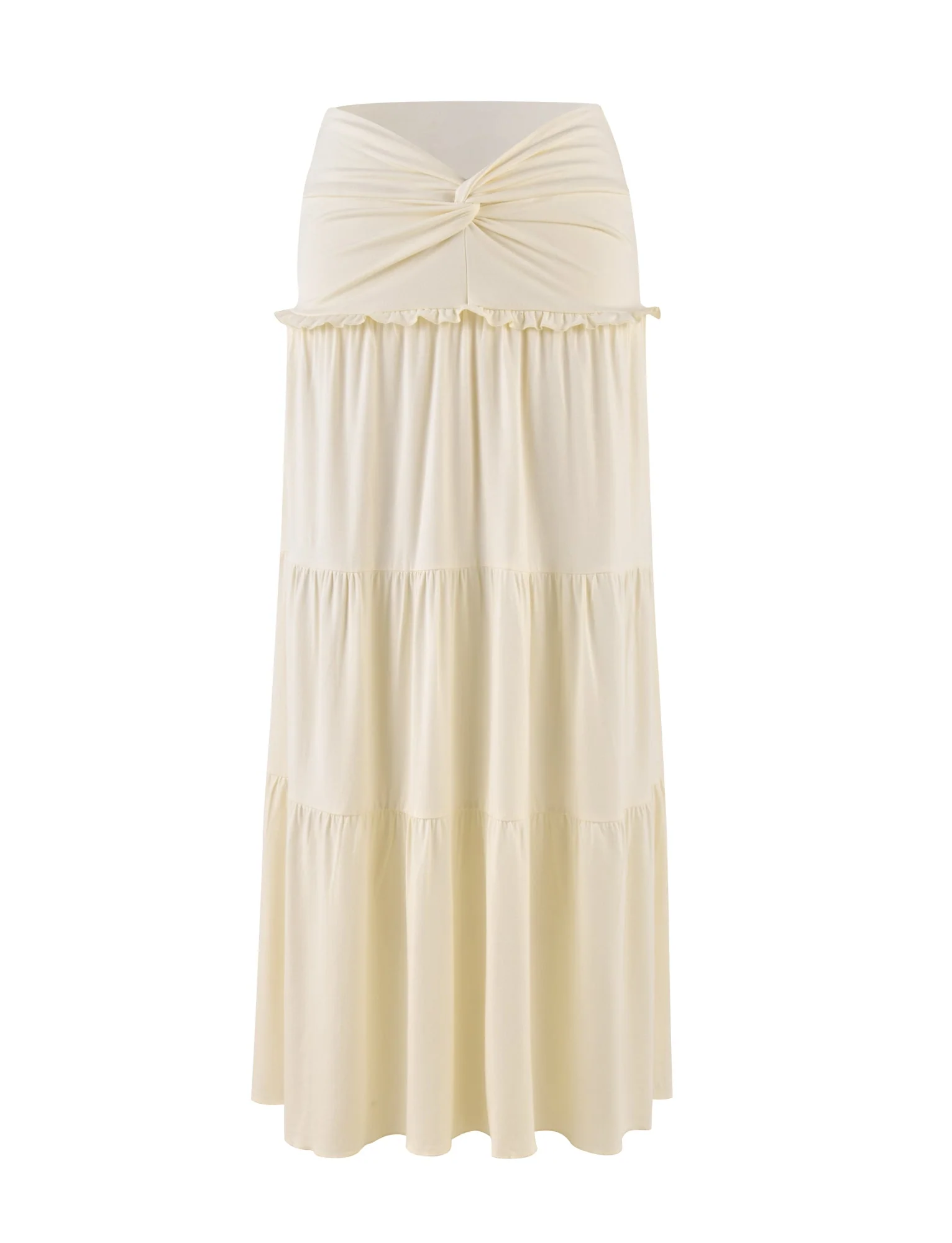 KATYA MAXI SKIRT - WHITE : CREAM - Image 7