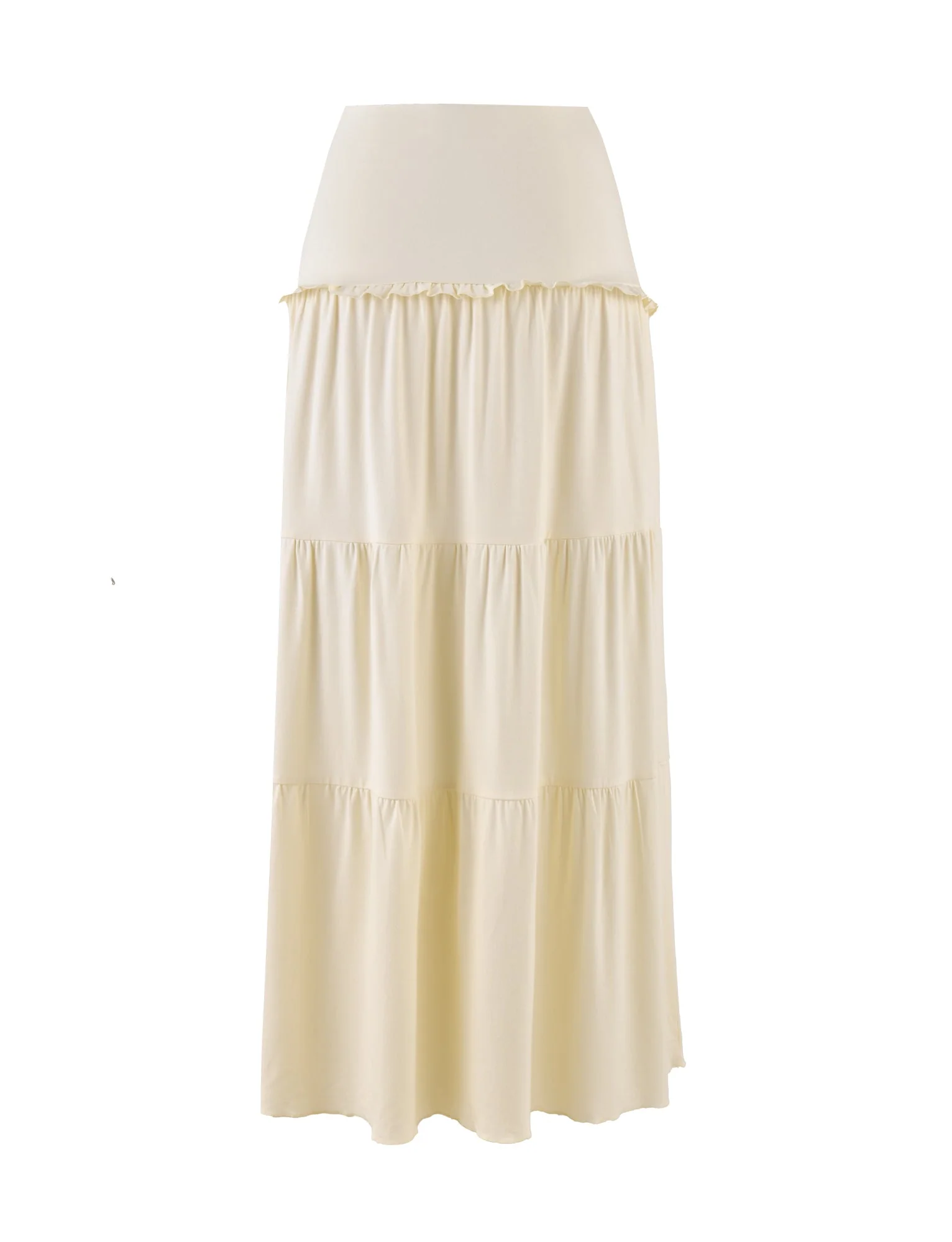 KATYA MAXI SKIRT - WHITE : CREAM - Image 9