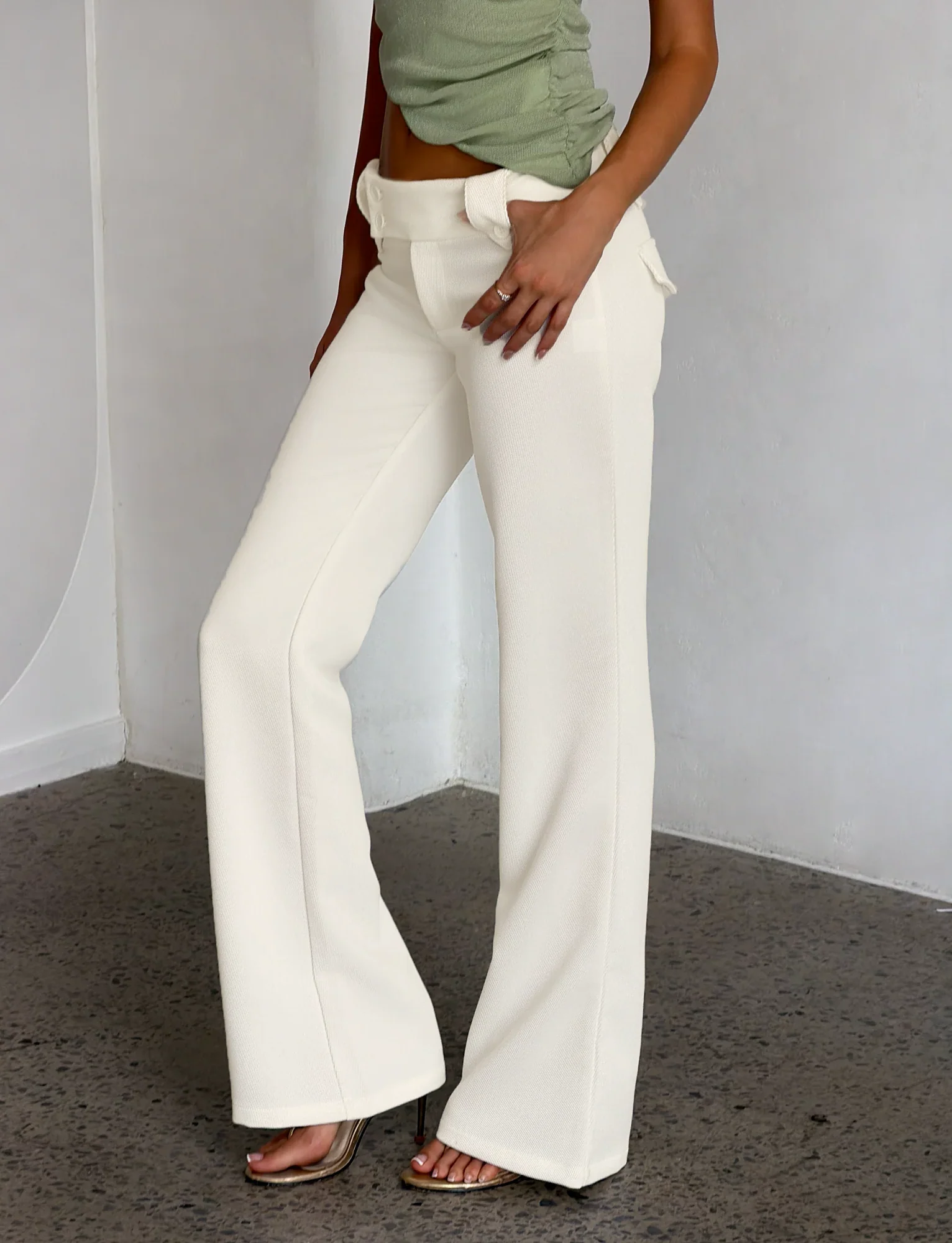 KITTIE PANT - WHITE : CREAM - Image 5
