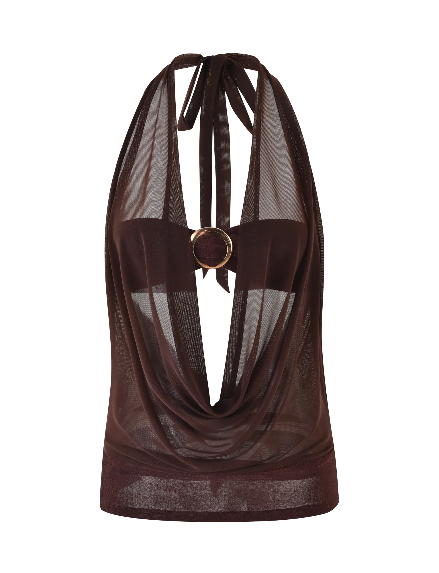 MAKENA TWO-PIECE TOP - BROWN : CHOCOLATE - Image 7