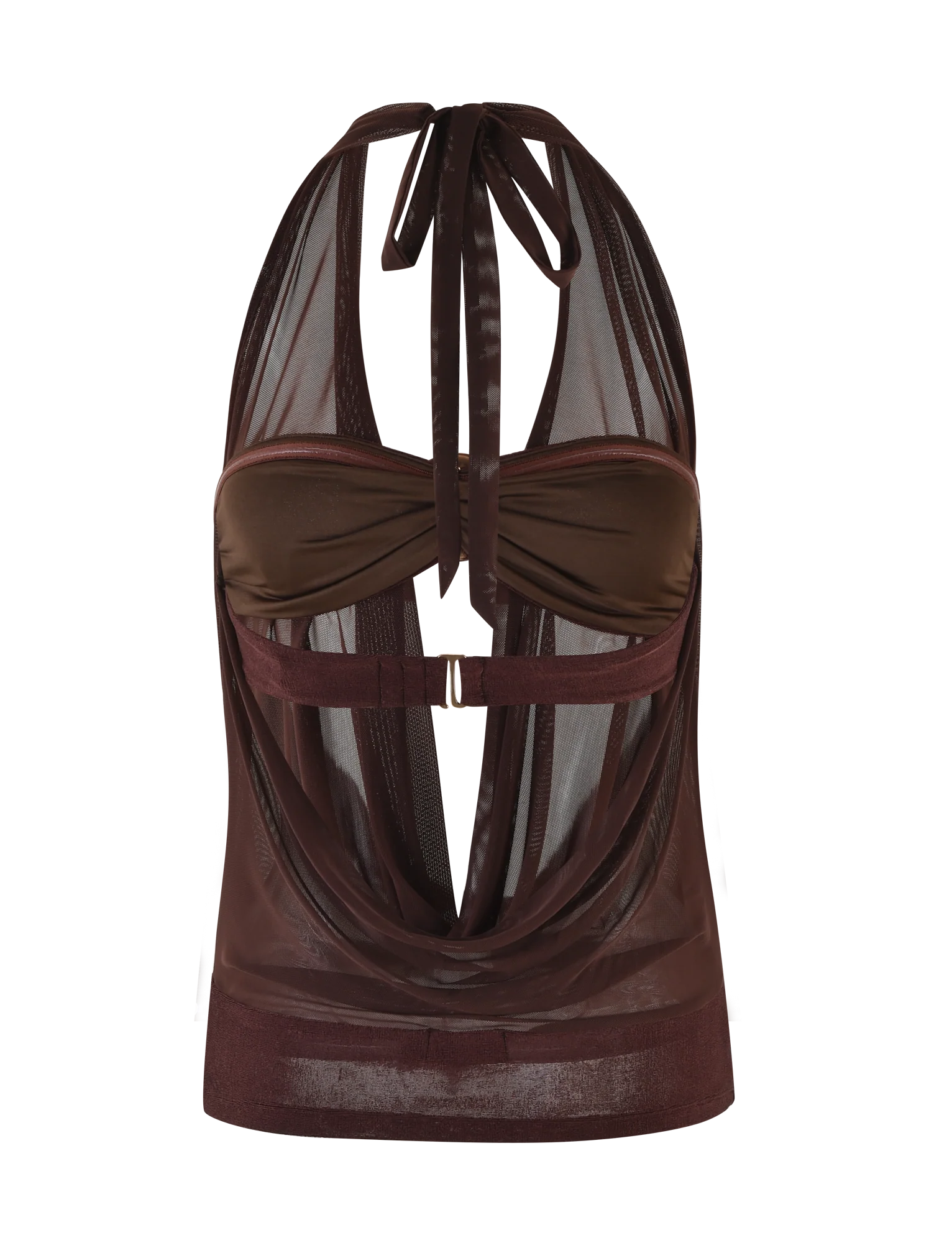 MAKENA TWO-PIECE TOP - BROWN : CHOCOLATE - Image 8