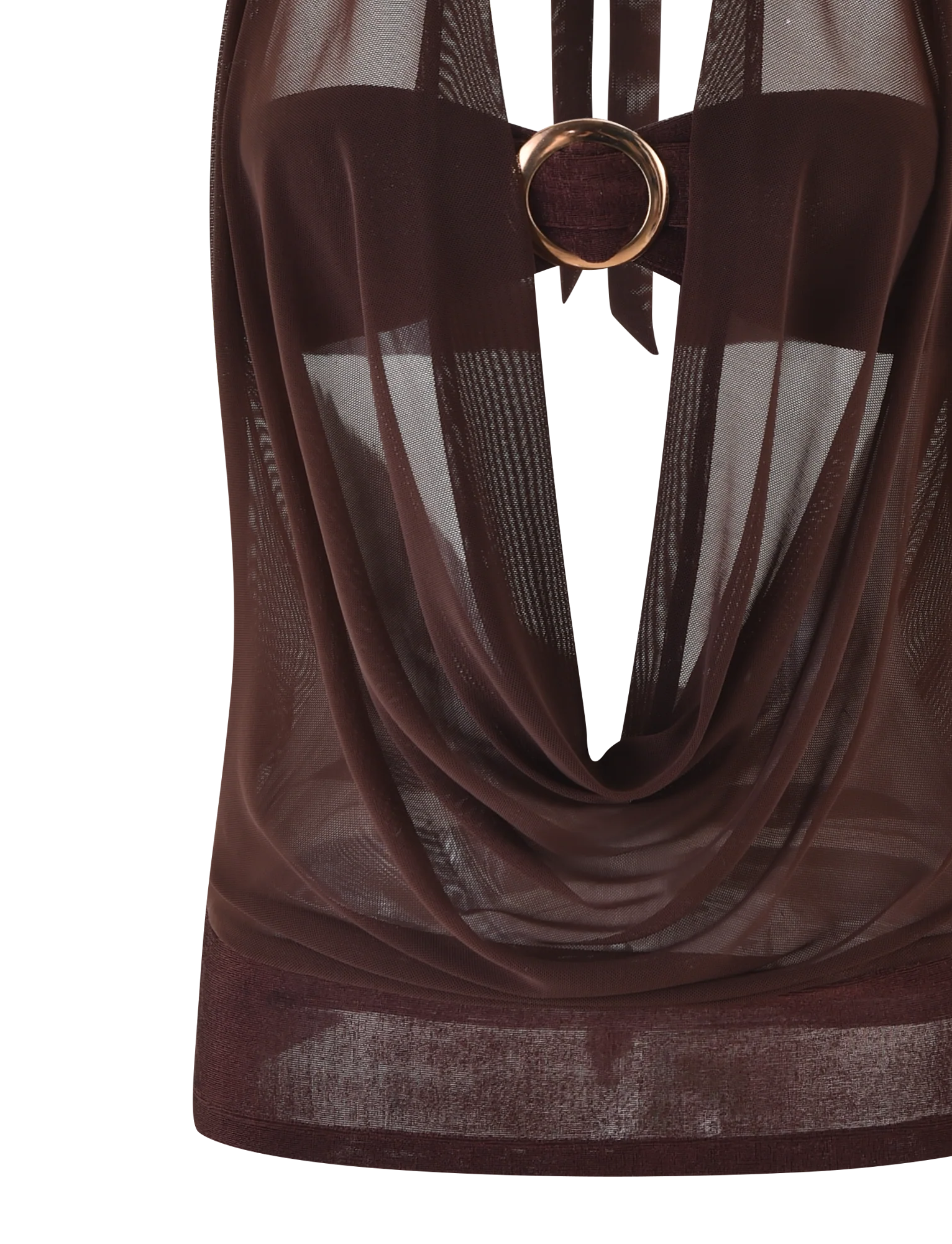 MAKENA TWO-PIECE TOP - BROWN : CHOCOLATE - Image 9