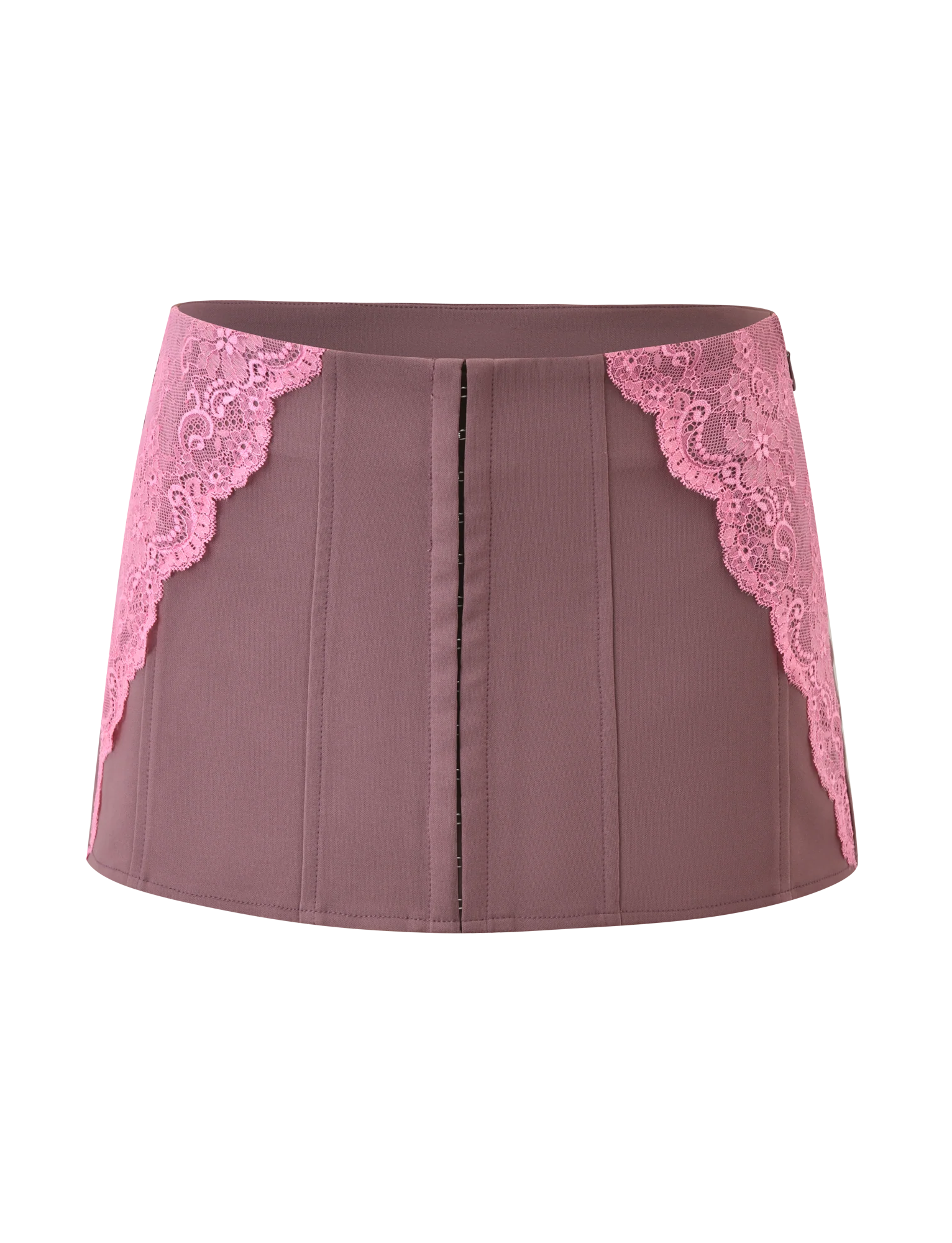 MARGARITA LACE MINI SKIRT - BROWN - Image 7