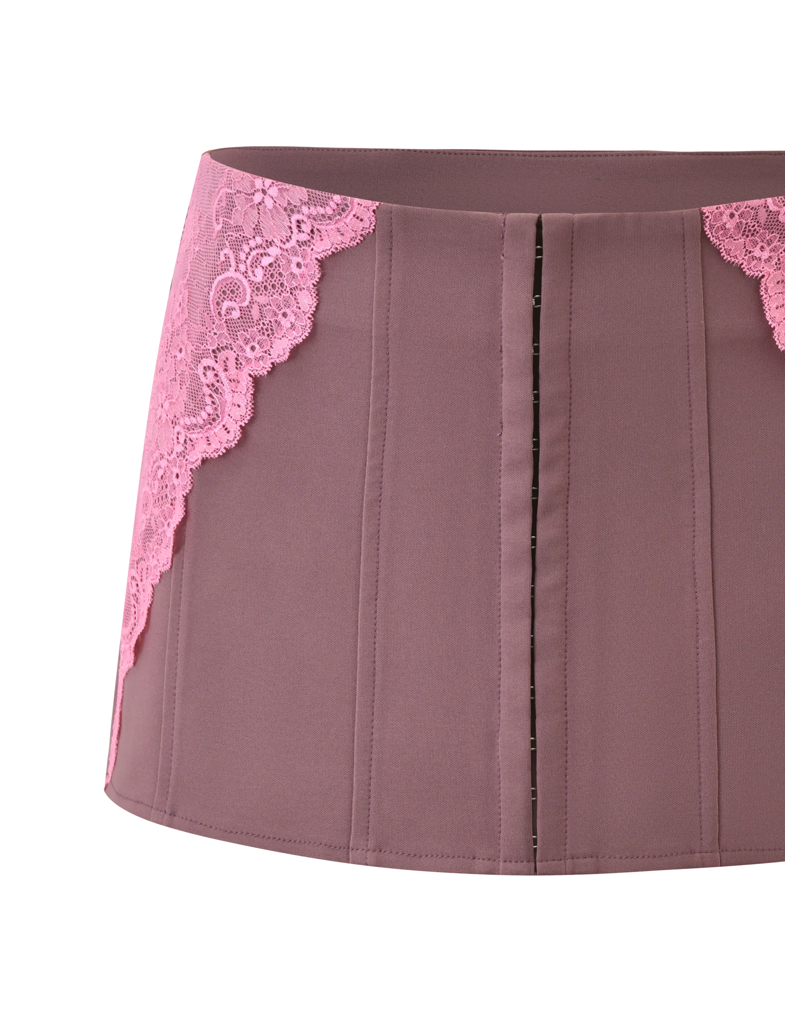 MARGARITA LACE MINI SKIRT - BROWN - Image 9