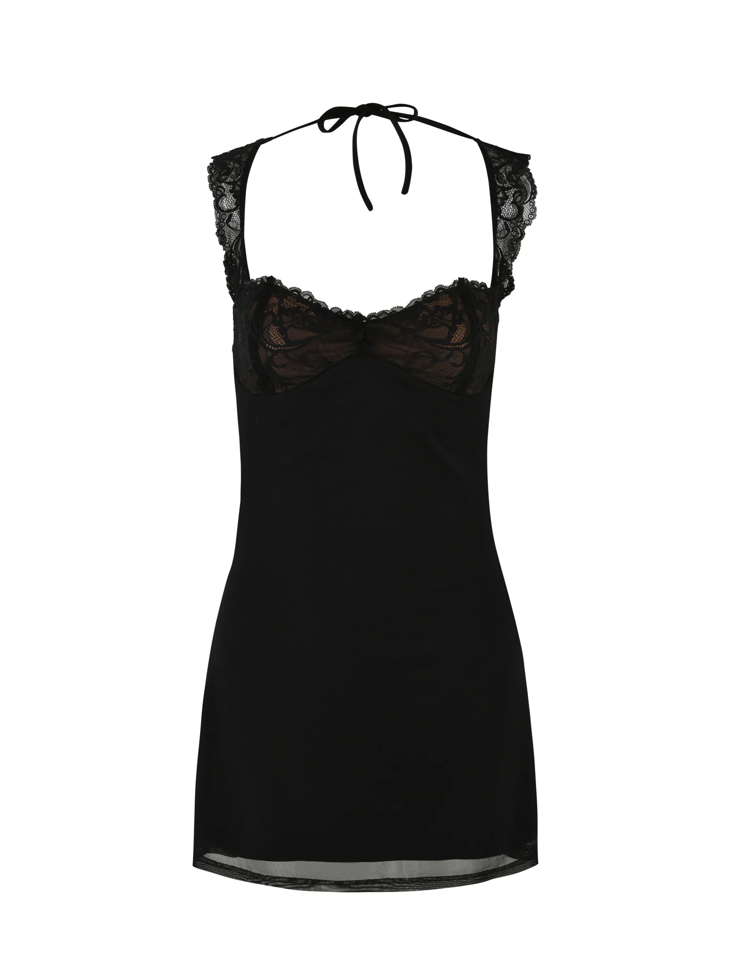 NYOMI MINI DRESS - BLACK - Image 9