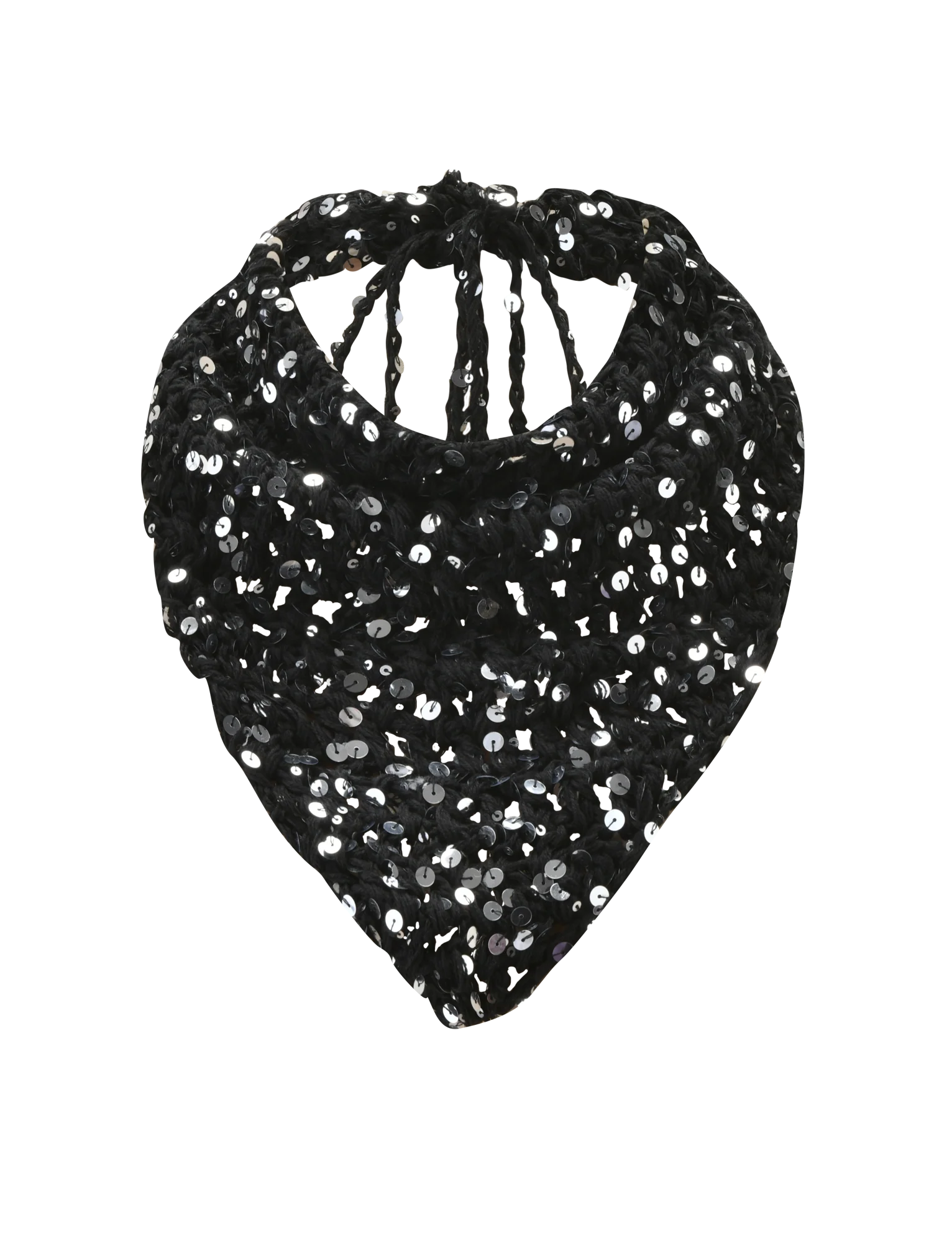 SYLVAN CROCHET SCARF - BLACK - Image 5