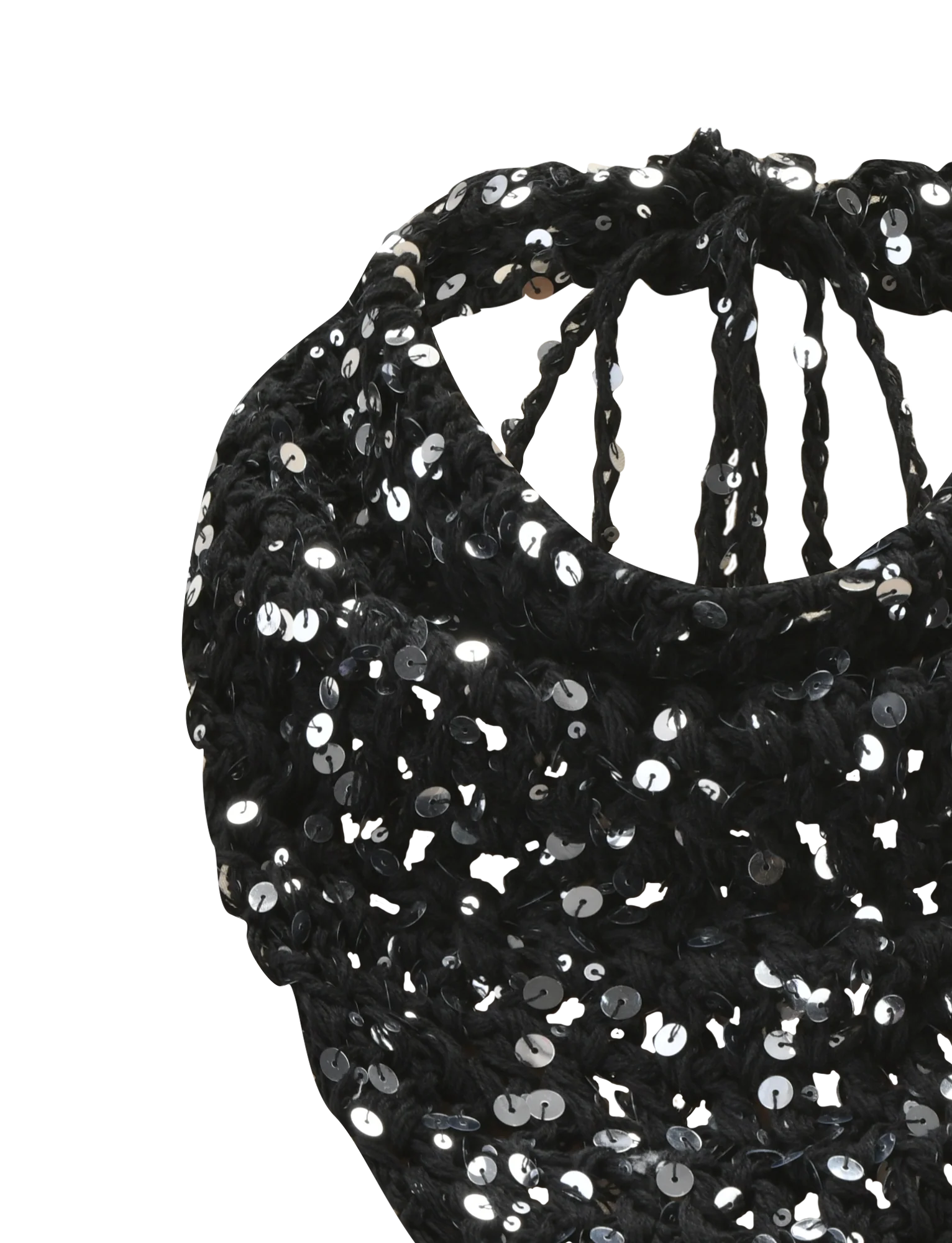 SYLVAN CROCHET SCARF - BLACK - Image 7